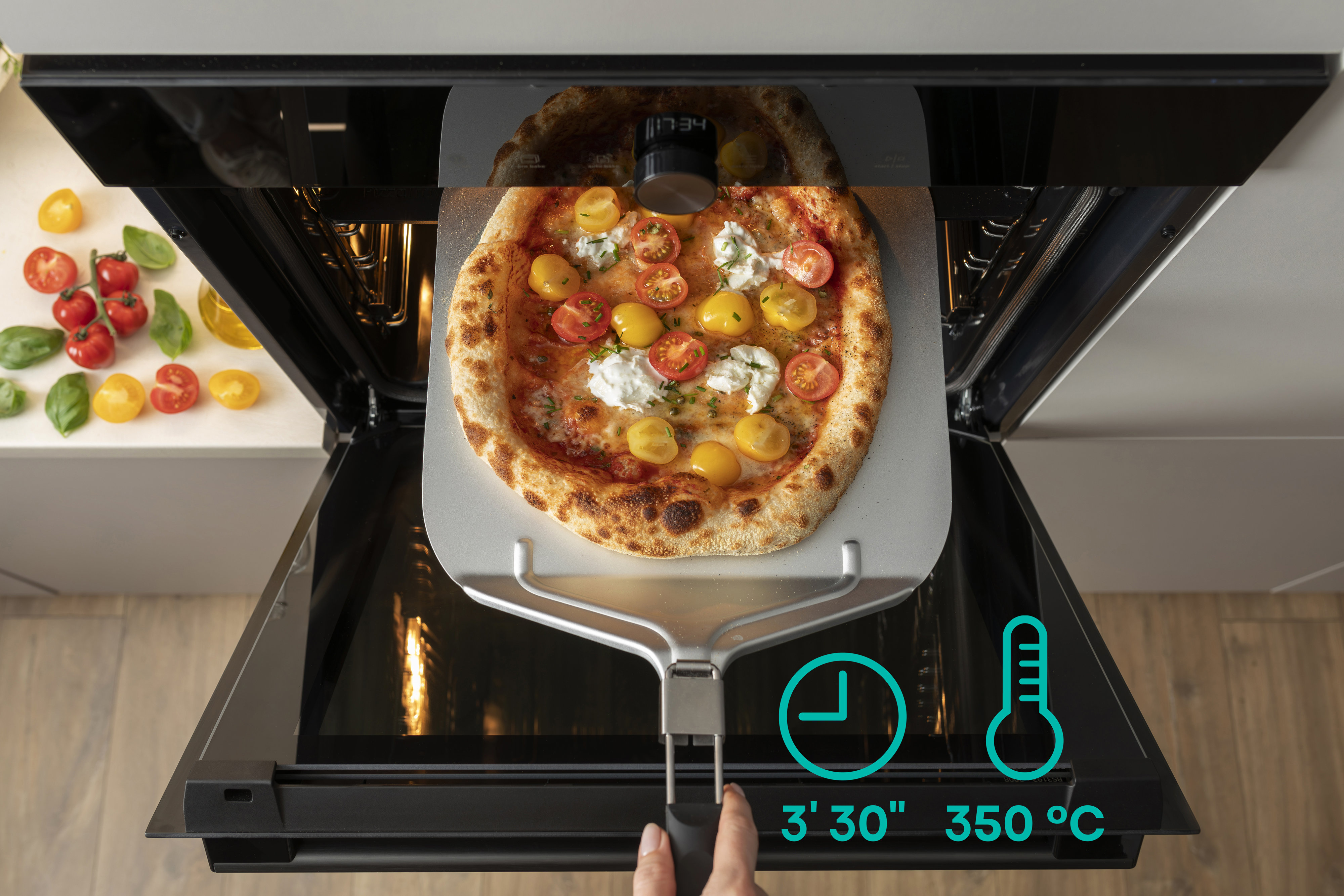 Gorenje Backofen offen fertige Pizza Steinofen Qualität 350 Grad